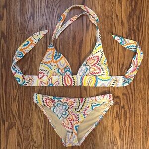 Colorful Patterned Bikini Set